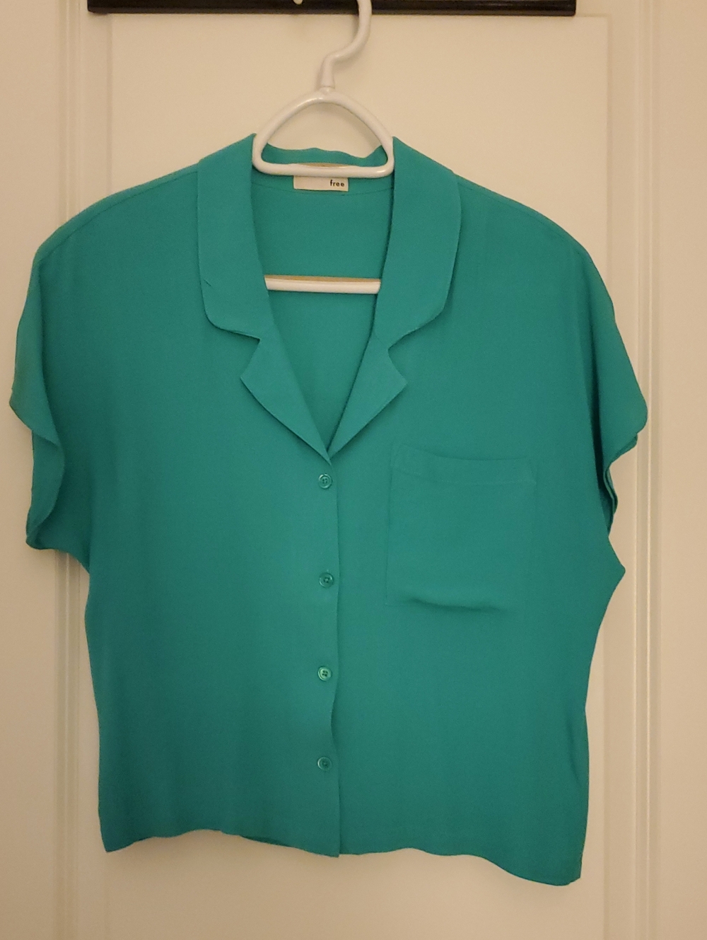 Wilfred Teal Short-Sleeve Button-Down Shirt